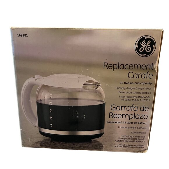 GE Replacement Coffee Carafe 12-Cup 60 Oz White & Clear Glass With Box - Picture 1 of 7